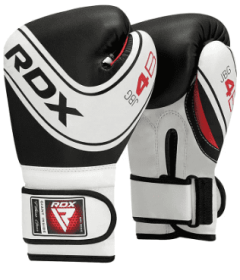 BOXING GLOVE KIDS WHITE/BLACK  4oz