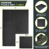 Exercise Puzzle Mat 1-in, Black, 24 Sq Ft - 6 Tiles