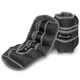Adjustable Ankle Weights 5 lb, Set of 2, Gray