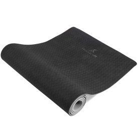 Natura TPE Yoga Mat 1/4", Black/Grey