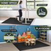 Exercise Puzzle Mat 3/4-in, Black, 96 Sq Ft - 24 Tiles