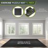 Exercise Puzzle Mat 3/4-in, Black, 96 Sq Ft - 24 Tiles