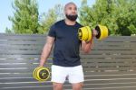 Adjustable Dumbbells and Barbell Set, 55LB