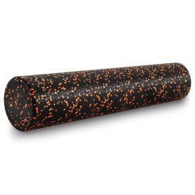 High Density Speckled Foam Roller 36x6-in, Black/Orange