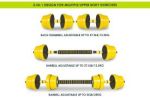 Adjustable Dumbbells and Barbell Set, 55LB