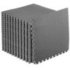 Exercise Puzzle Mat 1/2-in, Grey, 144 Sq Ft - 36 Tiles