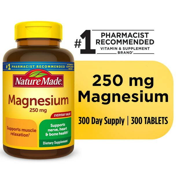 Nature Made Magnesium Oxide 250 mg Tablets; Dietary Supplement; 300 Count Nature Made Magnesium Oxide 250 mg Tablets; Dietary Supplement; 300 Count