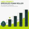 High Density Speckled Foam Roller 12x6-in, Black/Green
