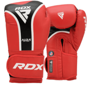 BOXING GLOVE AURA PLUS T 17 RED/BLACK (size: 10oz)
