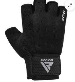 GYM WEIGHT LIFTING GLOVES W1 HALF BLACK PLUS (size: S)