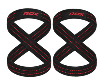 GYM LIFTING COTTON 8 STRAPS RED (size: L)