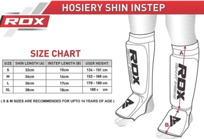 HOSIERY SHIN INSTEP FOAM RED (size: S)