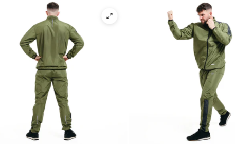 CLOTHING SAUNA SUIT C1 ARMY GREEN (size: M)